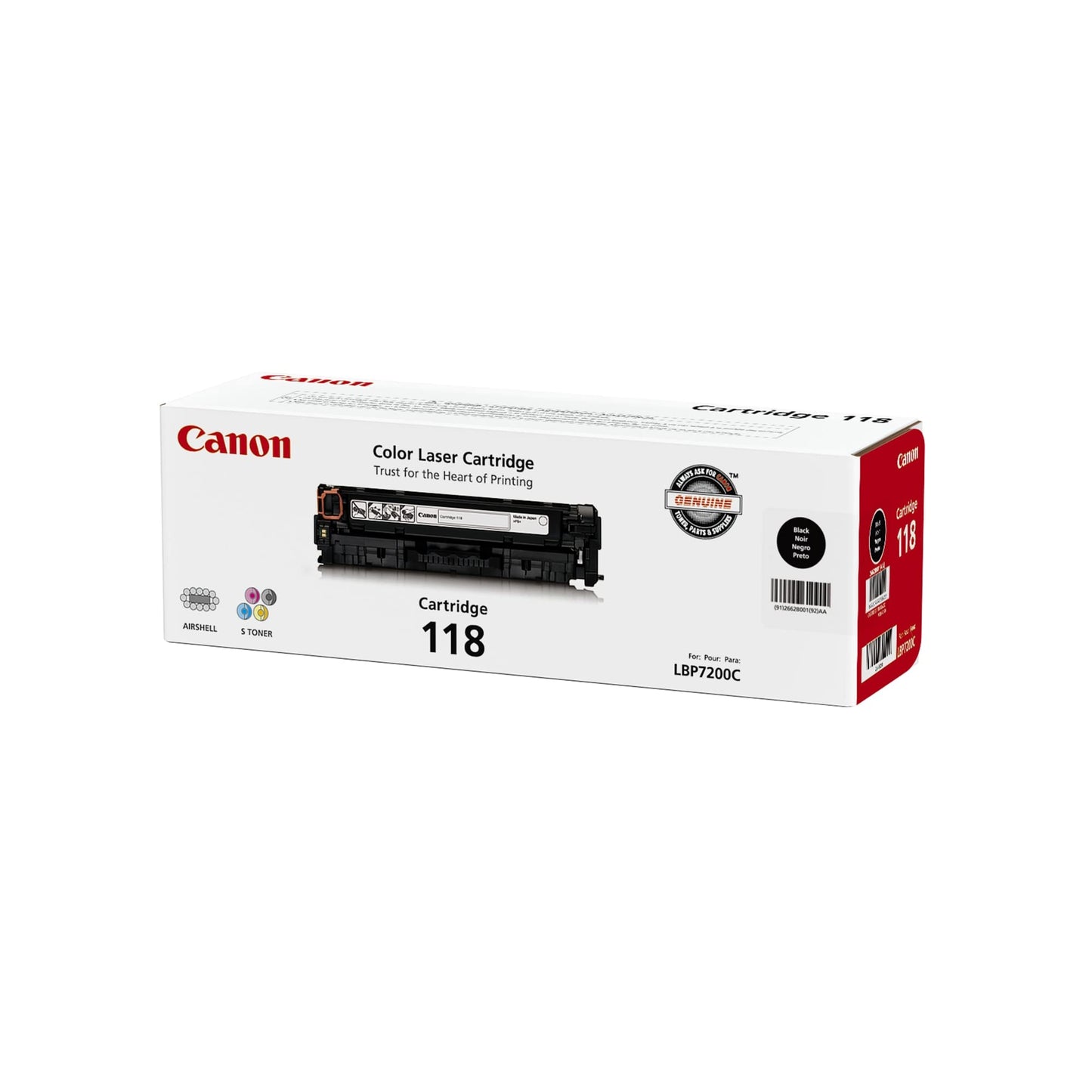 Cartouche de toner noir CANON 118 CRG118 BK (2662B001)