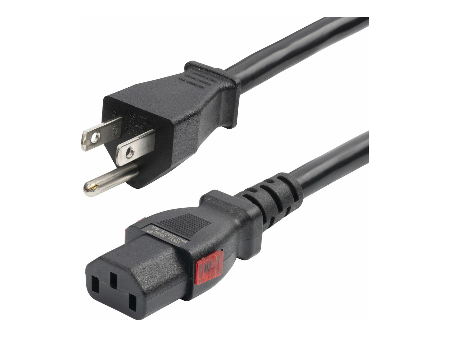 StarTech 12ft Heavy Duty Power Cord NEMA 5-15P to Locking C13, 15A 125V