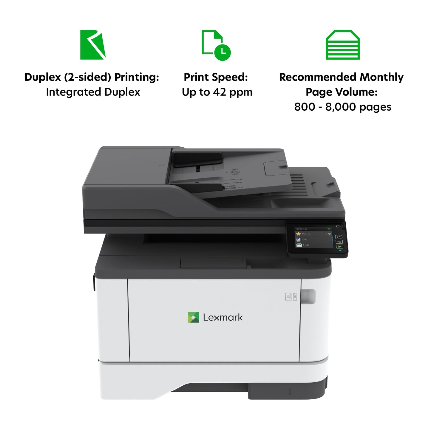 Imprimante multifonction monochrome Lexmark MX431adn, 42 ppm, recto verso, conforme TAA