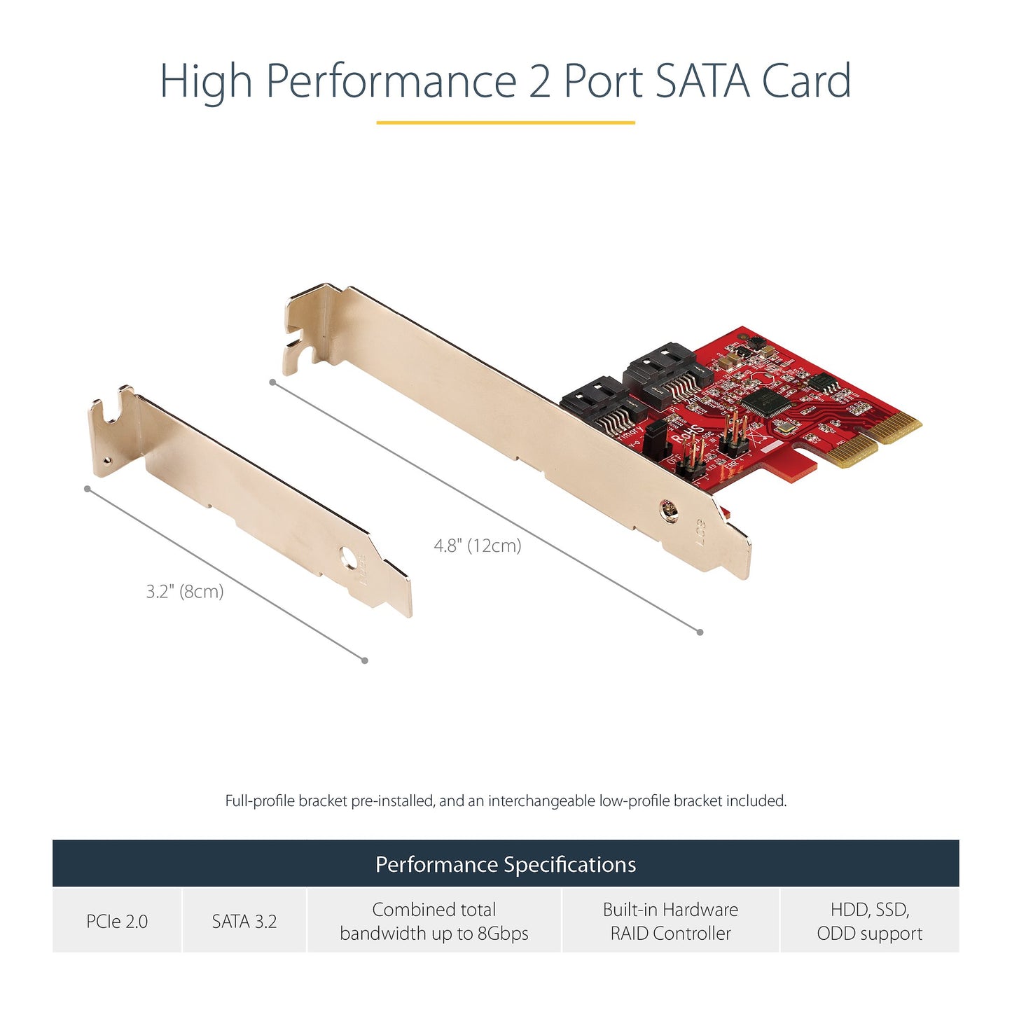 STARTECH SATA III 6Gbps PCIe 2-Port RAID Card (2P6GR-PCIE-SATA-CARD)