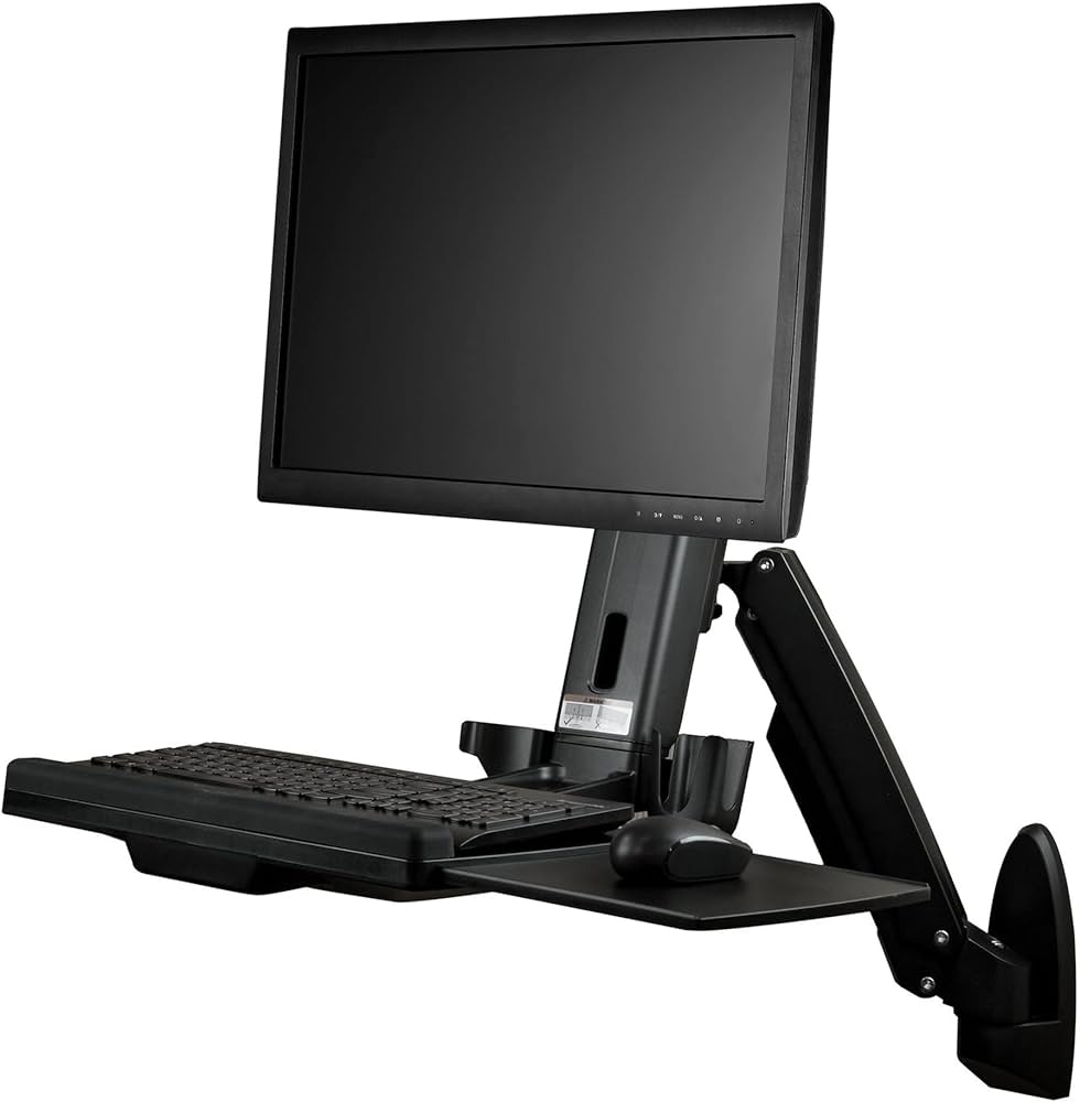 StarTech Wall Mount Workstation with VESA and Articulating Arm