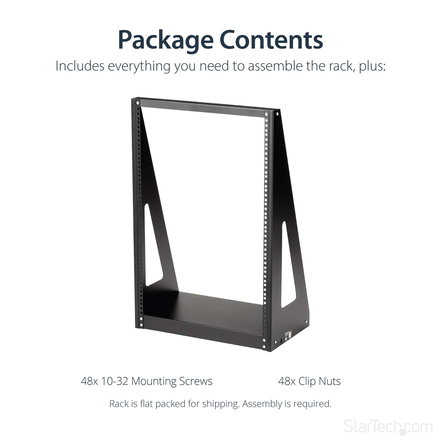 STARTECH 2POSTRACK16 16U Heavy-Duty 2-Post Desktop Rack