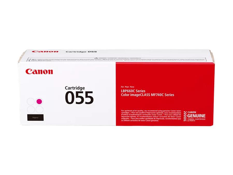 Canon 055 Magenta toner cartridge delivers consistent, high-quality laser prints for office color documents. Designed for use with select Canon LBP and MF series printers, it ensures optimal output and operational reliability. Yielding up to 2,100 pages, it’s a dependable supply choice for professionals seeking efficiency.