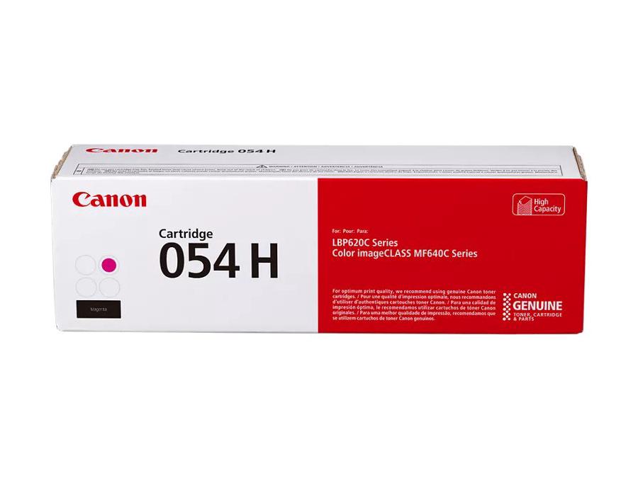 The Canon 054 High-Capacity Magenta Toner Cartridge delivers dependable, vivid color output for compatible Canon laser printers. Designed for professional-quality printing, it offers a yield of up to 2,300 pages following ISO/IEC standards. Ideal for high-volume office environments, this genuine Canon cartridge ensures optimal performance and consistent results across various color print jobs.