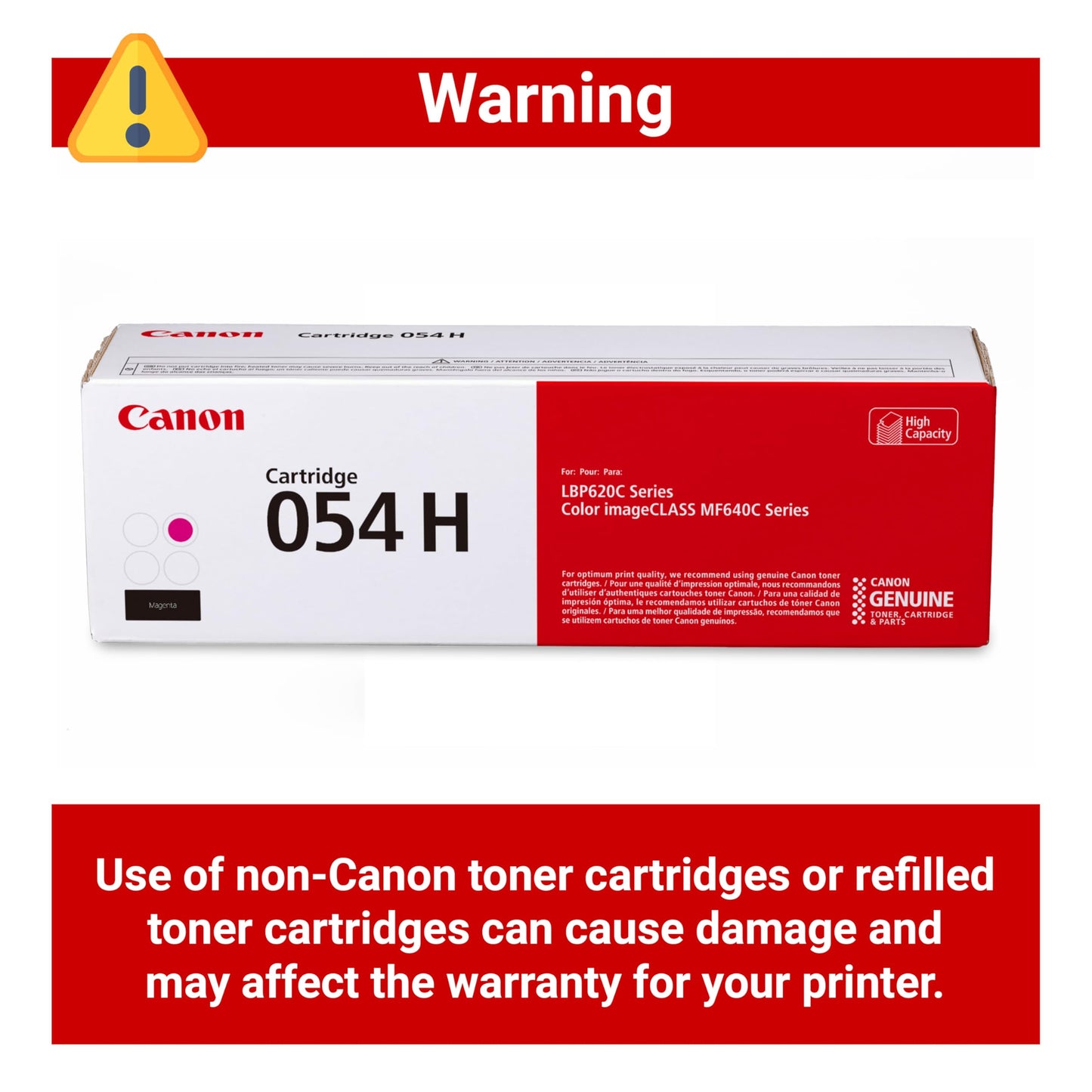 Canon 054 High-Capacity Magenta Toner Cartridge (3026C001)