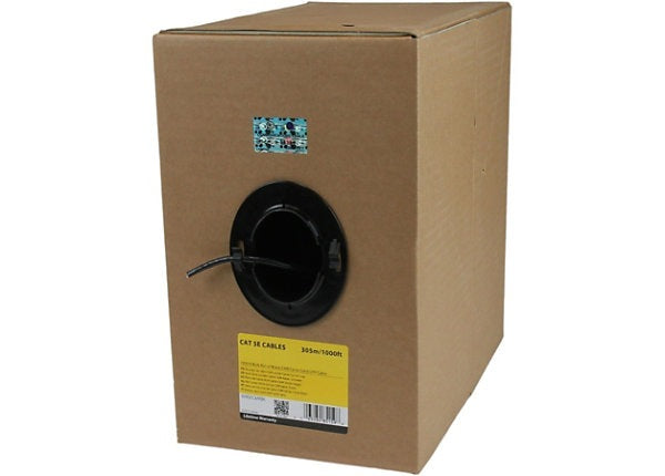 Câble Ethernet UTP Cat5e solide StarTech 304 m, homologué CMR, noir
