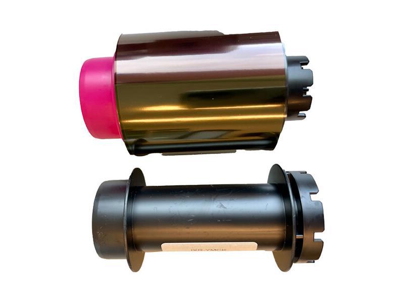The CANON IXR-YMCKK is a high-quality thermal ribbon designed for use with the IX-R7000 printer. It allows for full-color single-side printing and black-only printing on the reverse side, supporting up to 400 cards per roll. Made in Japan and TAA compliant, it's a reliable solution for ID card and secure document printing.