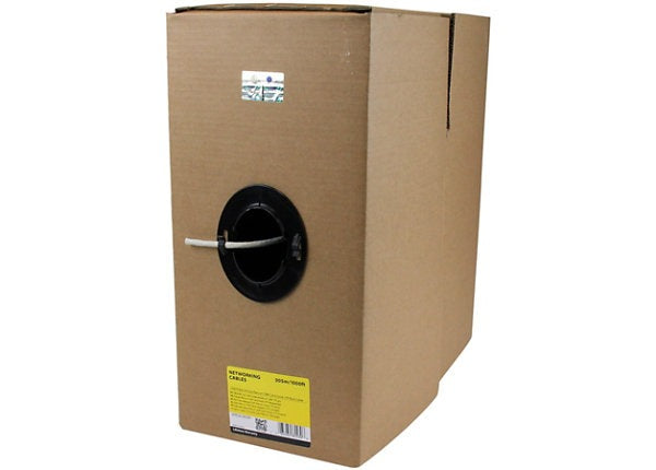 StarTech 1000ft Cat6 Plenum-Rated Ethernet Cable, Black, ETL, TAA