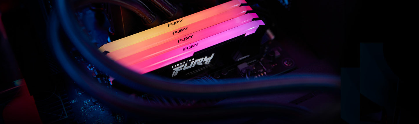 Kingston 32GB DDR4 3600MT/s CL17 Fury Beast RGB (Kit of 4)