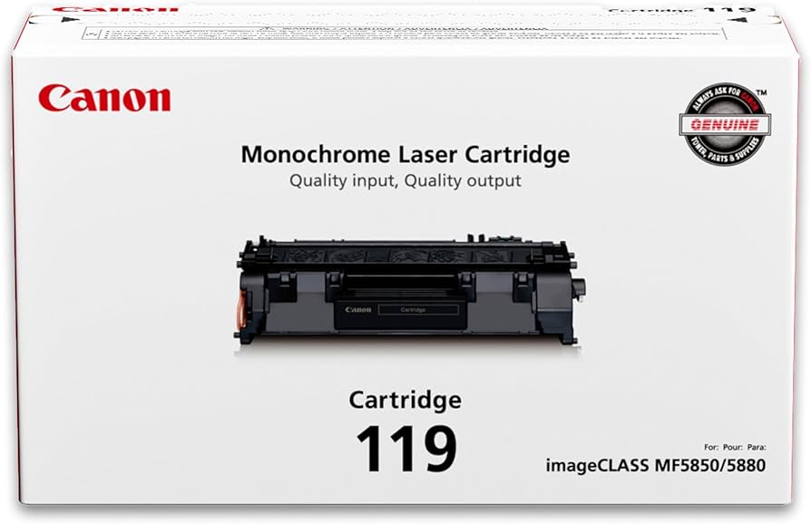 Canon Cartridge 119 Black Toner, 2,100 Pages, 3479B001