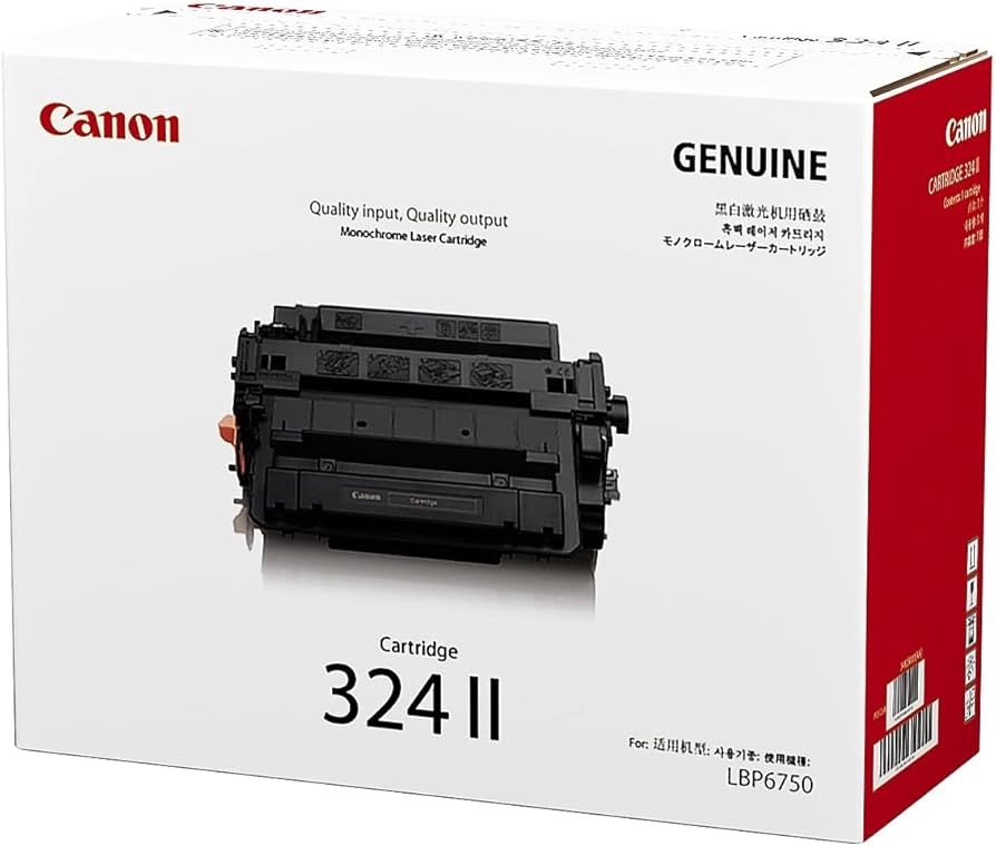 Canon Cartridge 324 II Hi-Capacity Black Toner, 12,500 Pages