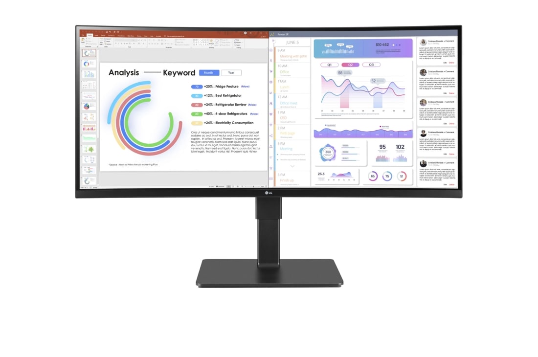 Moniteur IPS WQHD incurvé LG 34BQ77QE-B 34 pouces avec USB-C et HDR