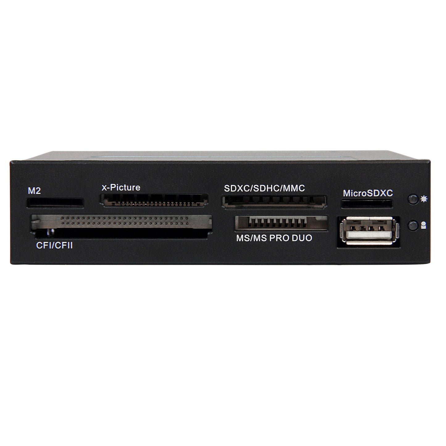 StarTech 3.5in USB 2.0 Front Bay Memory Card Reader – Black