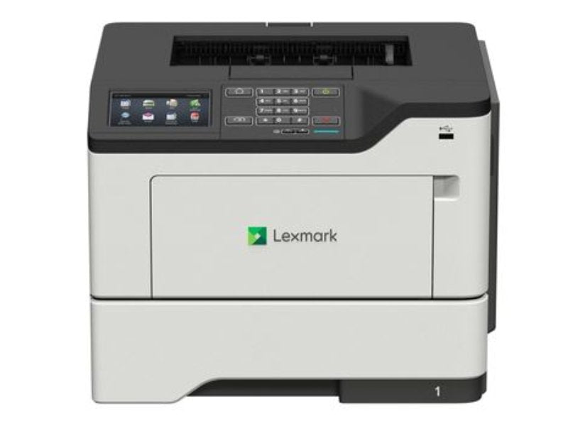 The Lexmark MS622de is a high-performance monochrome laser printer engineered for secure, enterprise-grade printing. Designed to meet TAA compliance with CAC (Common Access Card) support, it delivers fast output up to 50 pages per minute, robust duty cycles, and a user-friendly 4.3-inch color touchscreen. Ideal for government and defense environments requiring secure document handling.