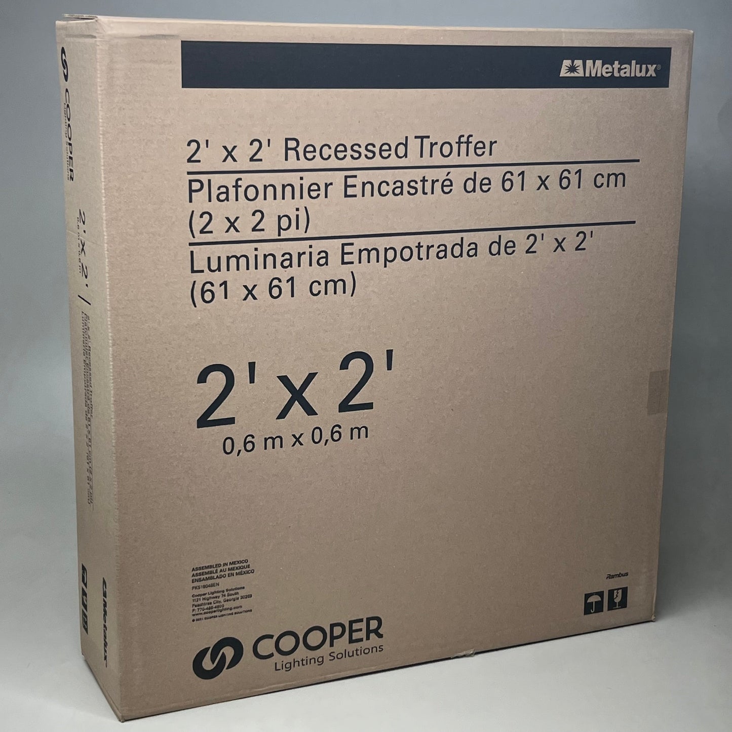 METALUX COOPER Lighting Solutions SkyRidge LED Troffer 24”x 24” 22SR-LD2-29-C-UNV-L835-CD1-U