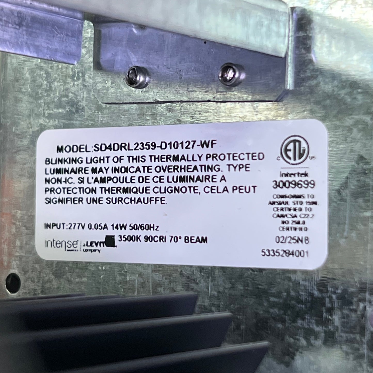 LEVITON Intense Gravity Downlight Lighting, Grey SD4DRL2359-D10127-WF