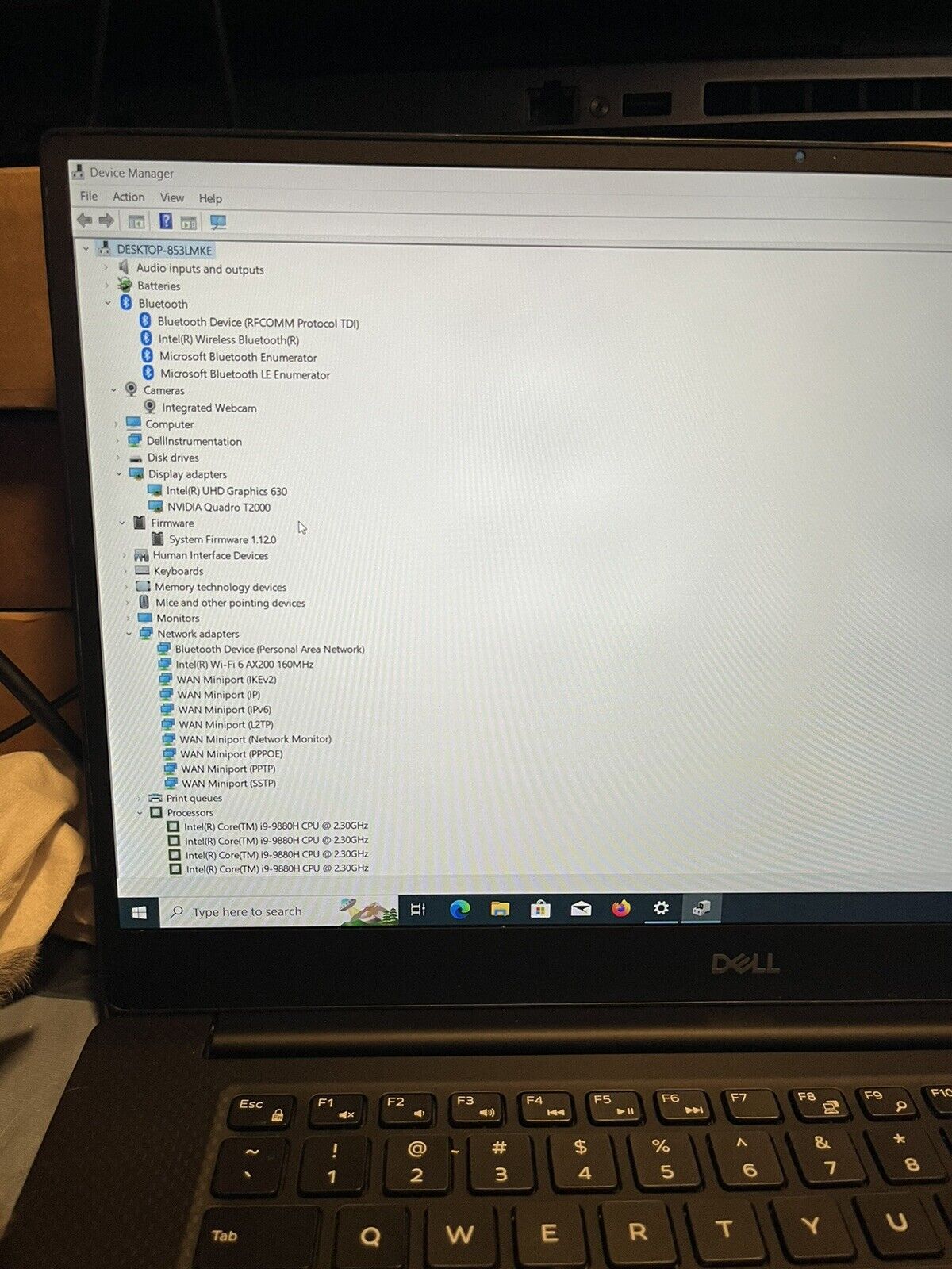 Ordinateur portable Dell Precision 7780 i9, 64 Go, SSD 1 To, RTX 4000, 17,3 pouces, W11