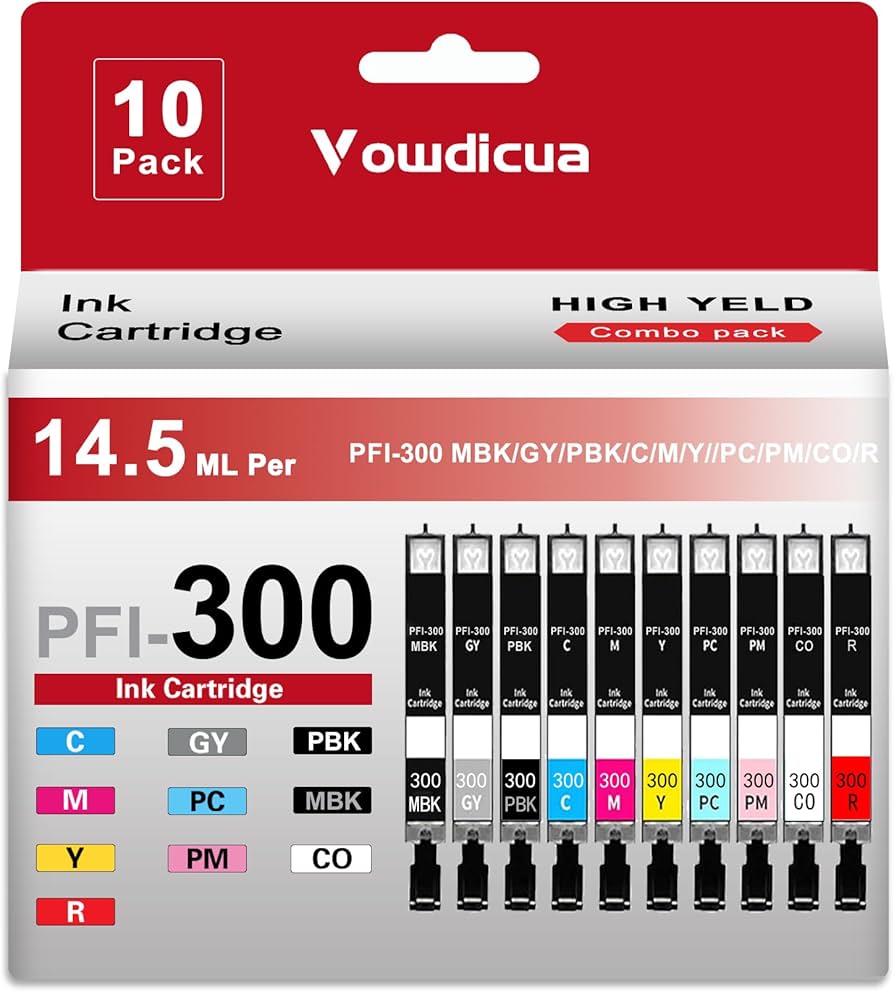 Canon PFI-300 Ten Ink Pack for imagePROGRAF PRO‑300 Printer