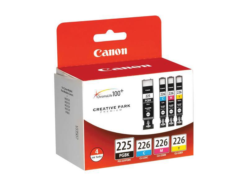 The Canon PGI-225/CLI-226 4-Color Multi Pack includes four genuine Canon ink cartridges – PGI-225BK, CLI-226C, CLI-226M, and CLI-226Y – optimized for vivid, reliable printing. Designed for seamless compatibility with a wide range of Canon inkjet printers, this pack delivers sharp text and vibrant color output. Ideal for home or office users seeking consistent performance and cost-efficient refills.