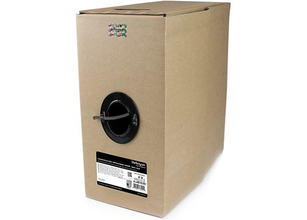 StarTech 1000ft Cat6 Plenum-Rated Ethernet Cable, Black, ETL, TAA