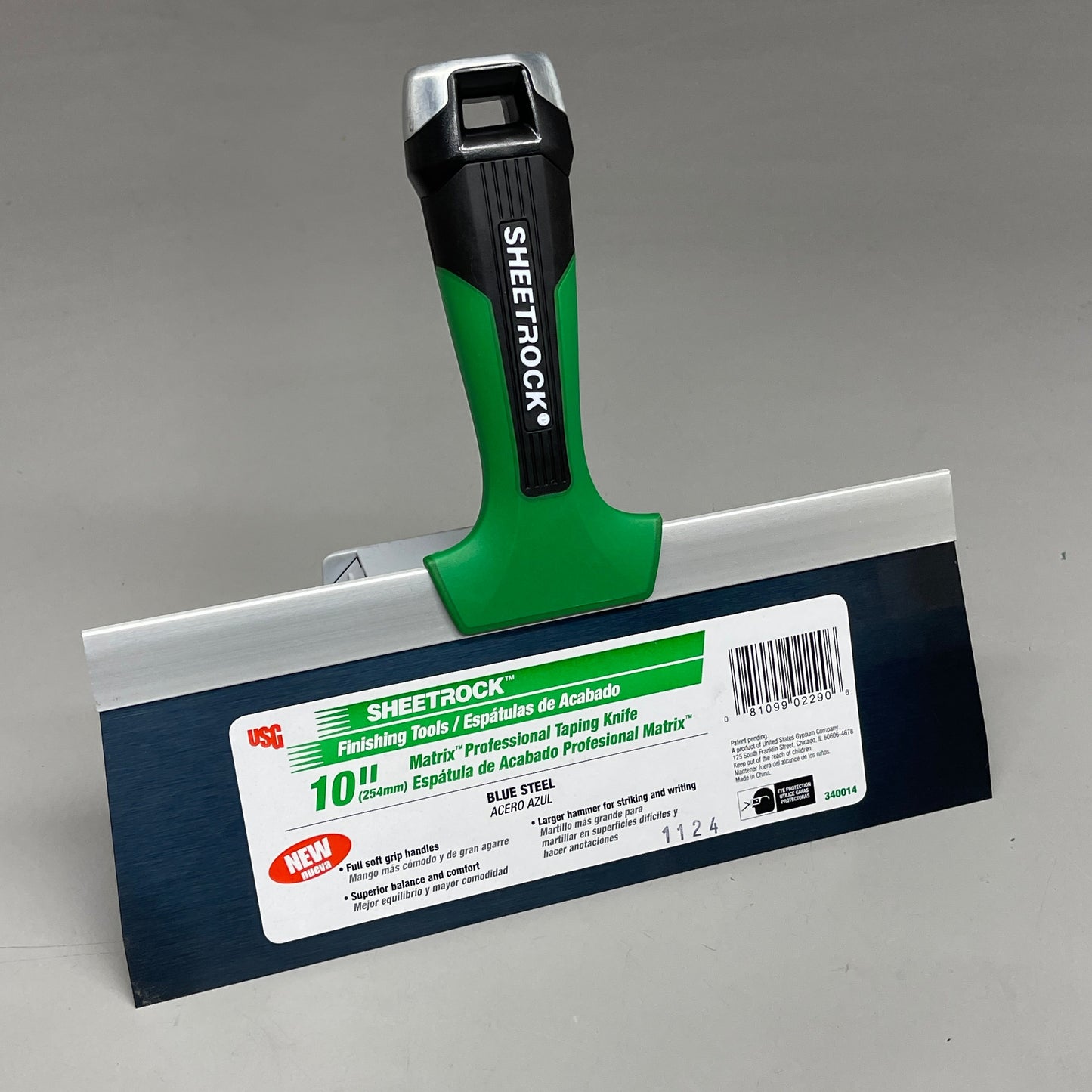 USG SHEETROCK TOOLS (2 PACK) Classic Professional Taping Knife 10" Green 340014