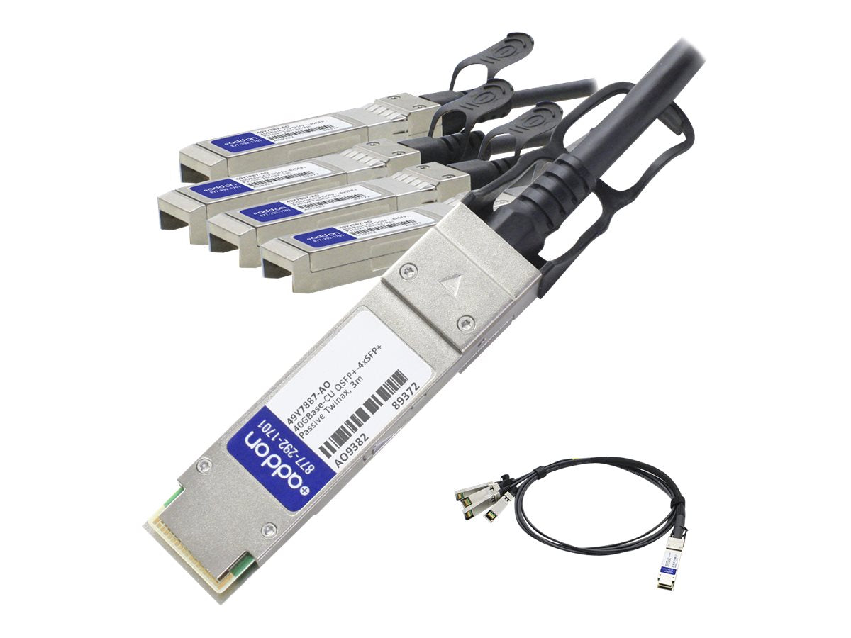 Câble de dérivation DAC Lenovo QSFP+ 3 m (49Y7887)