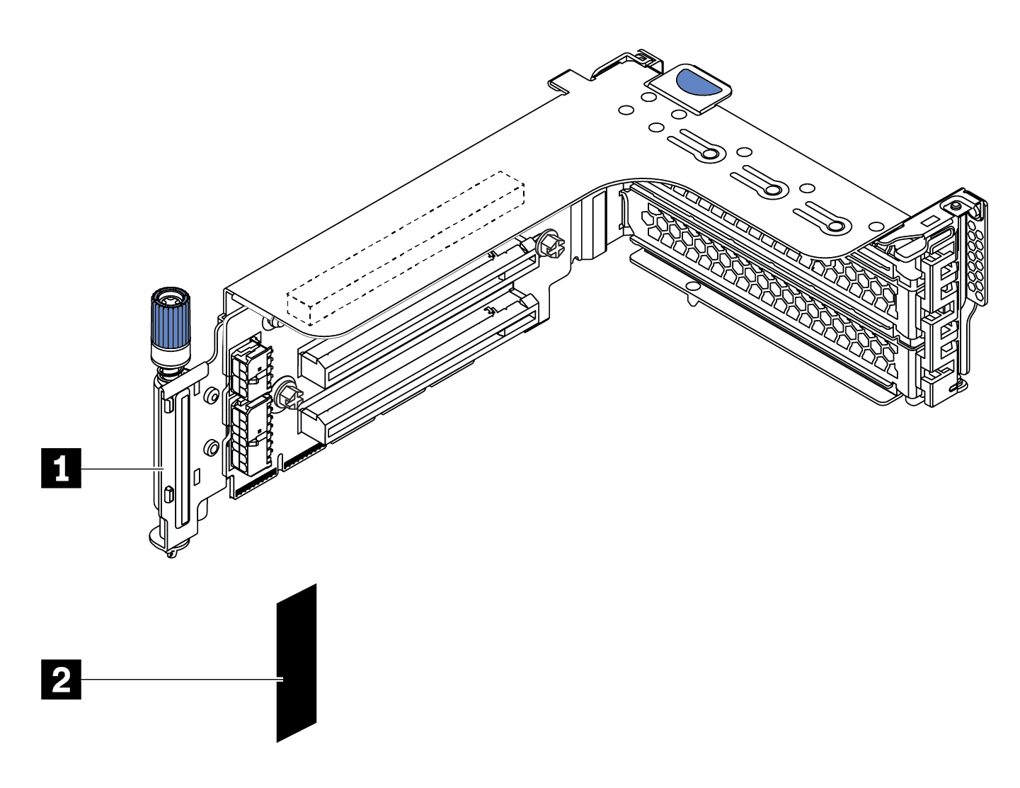 LENOVO SR250 V2 x8/x8 PCIe Gen4 Riser