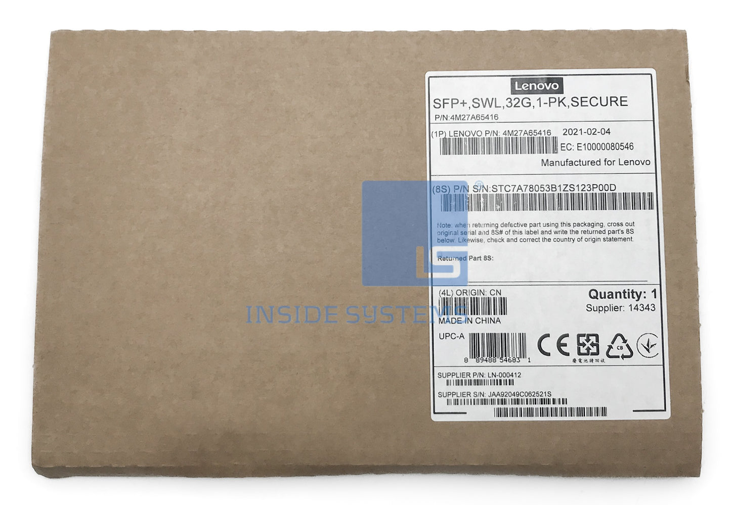 Émetteur-récepteur SFP+ Lenovo Brocade Secure 16 Gb SWL