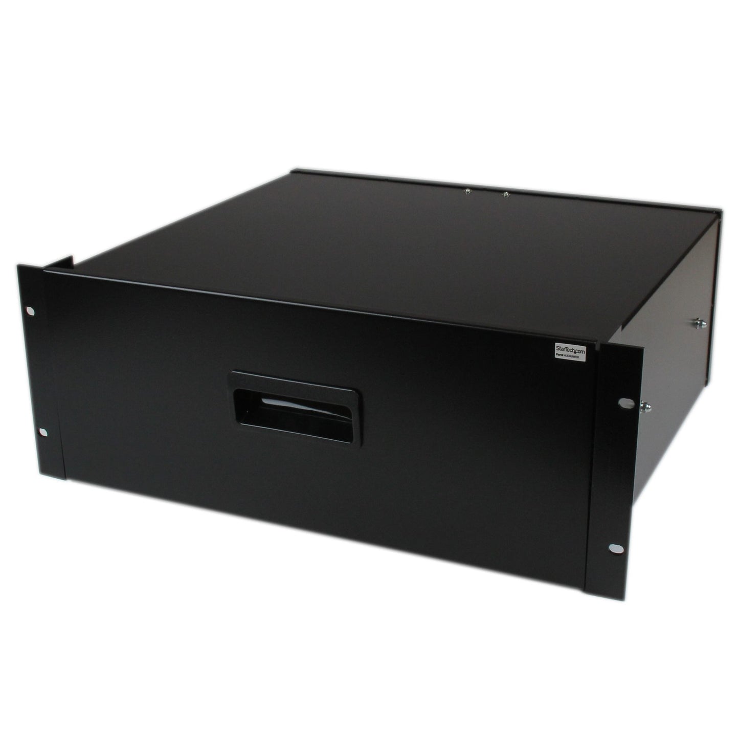 StarTech 4U Rack Mount Drawer - Steel - 55lb Capacity - Black