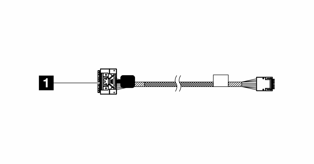 Lenovo ThinkEdge SE455 V3 SATA Cable for Front Drive Bays