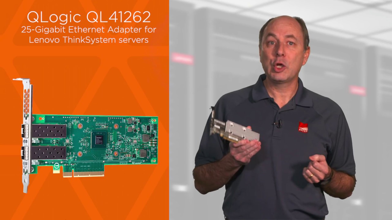 Adaptateur Ethernet Lenovo QL41262 PCIe 25 Go 2 ports SFP28