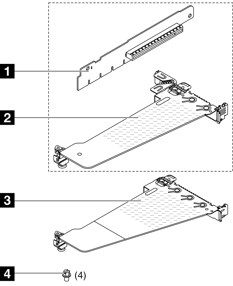 Lenovo V3 1U G4 X16 PCIe Riser 2 Option Kit