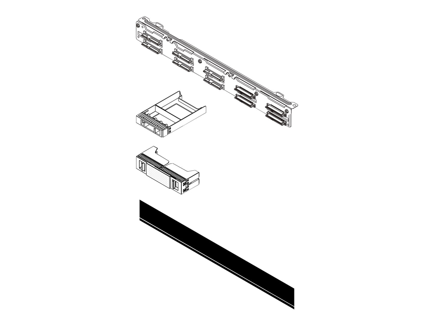 Fond de panier Lenovo 1U 6x2,5 pouces SAS/SATA 4 AnyBay