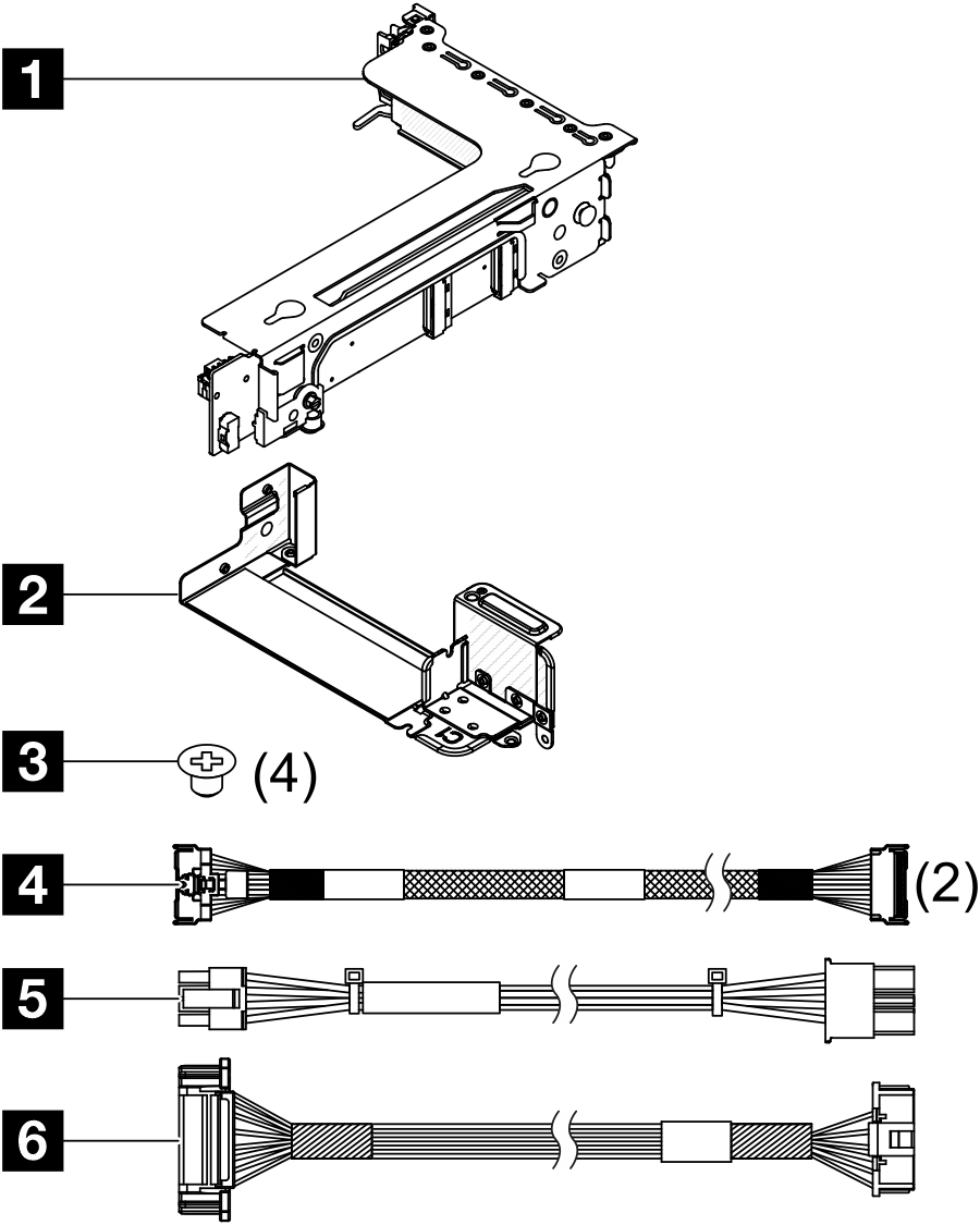 Kit Riser3 pour processeur unique LENOVO SR650 V3 Gen5