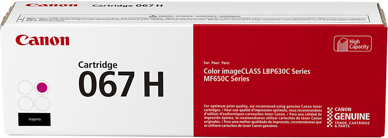 Cartouche de toner magenta haute capacité Canon 067H (5104C001)