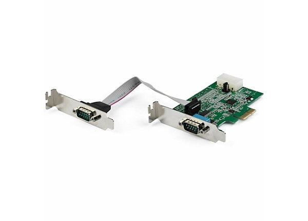 Carte adaptateur série DB9 StarTech 2 ports PCIe RS232 PEX2S953LP