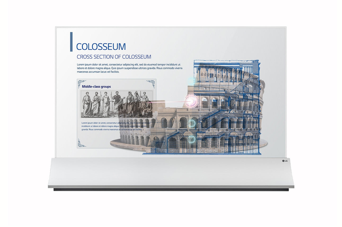 LG 55EW5PG-S 55-Inch Transparent OLED Display, FHD, HDMI/DP/USB