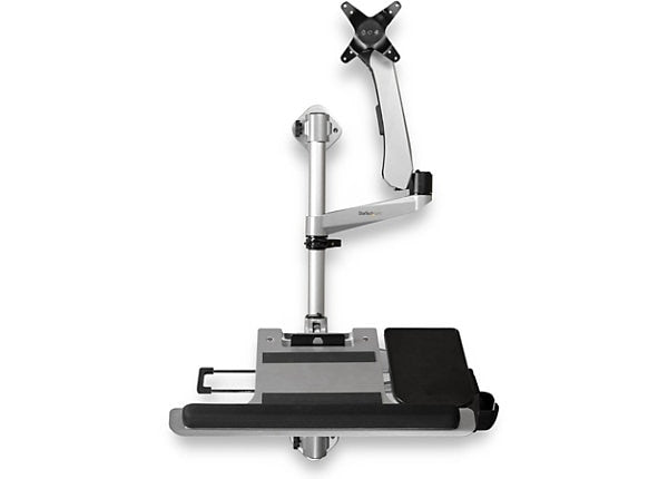 STARTECH Wall Mount Workstation 34in VESA Monitor Arm, Foldable Desk