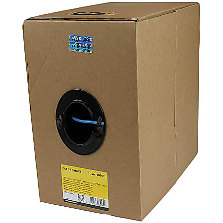 Câble Ethernet monobrin StarTech Cat5e CMP bleu 304 m, TAA, 24 AWG, UTP
