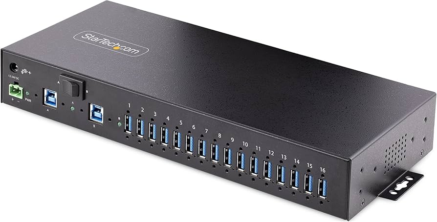 Hub USB 3.0 industriel StarTech 16 ports avec commutateur double hôte