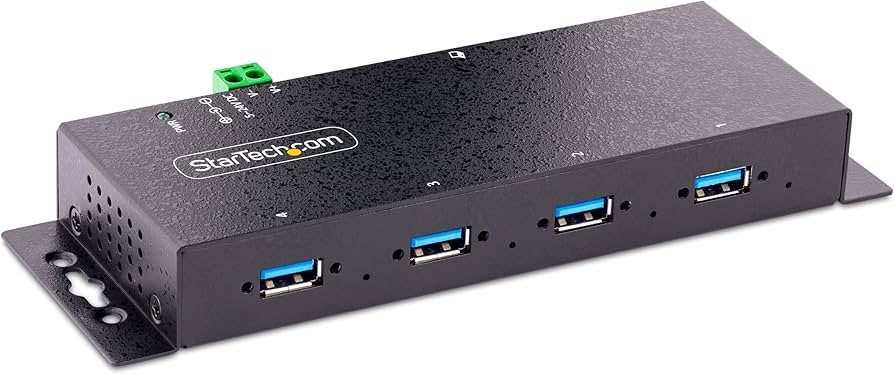 Hub USB 3.0 industriel StarTech 4 ports avec protection contre les décharges électrostatiques et les surtensions