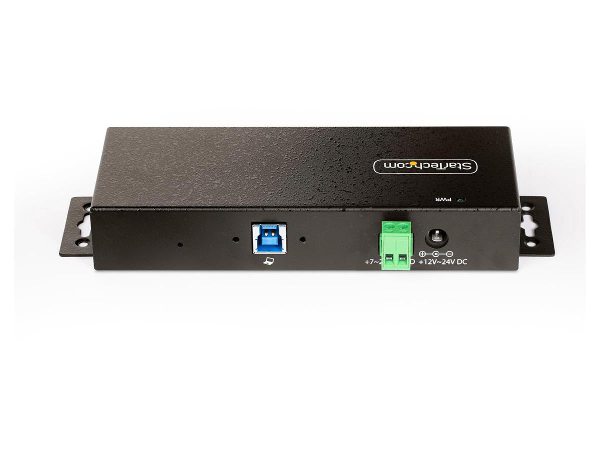 7-PORT MANAGED USB HUB - HEAVY DUTY WITH METAL INDUSTRIAL HOUSING, ESD & SURGE PROTECTION - 7X USB-A - WALL/DESK/DIN-RAIL MOUNTABLE - USB 3.2 (5GBPS)