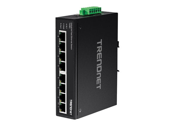 Commutateur Fast Ethernet industriel à 8 ports sur rail DIN TRENDnet TI-E80
