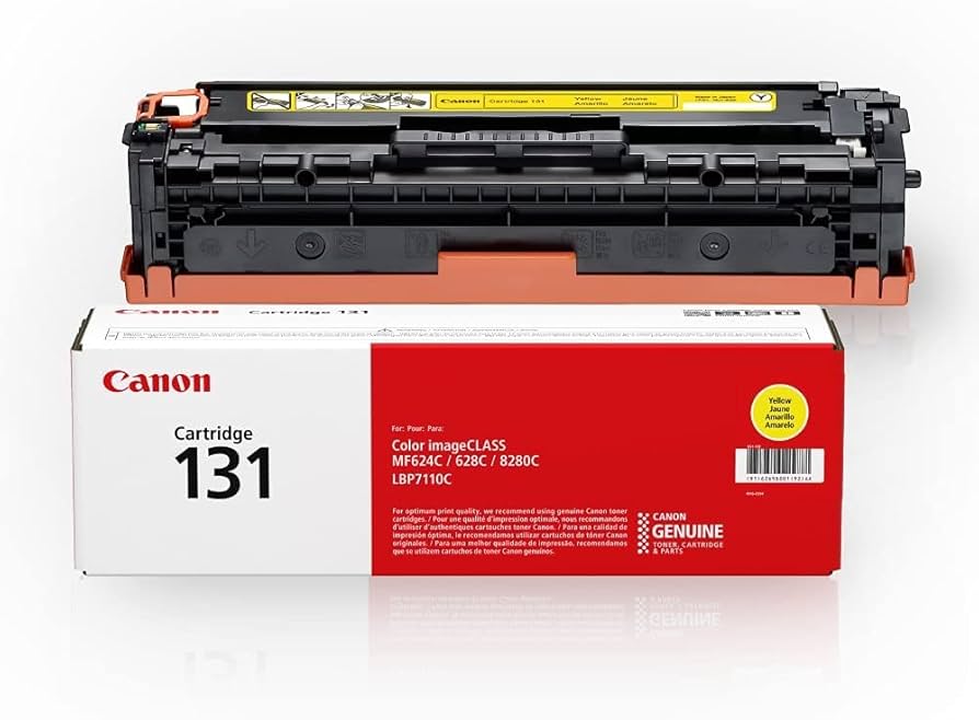 Canon Cartridge 131 Yellow Toner, 1,500 Pages, 6269B001AA