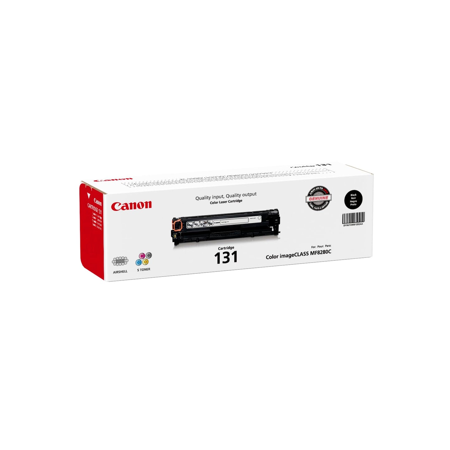 Canon Cartridge 131 Black Toner, 6272B001AA, 1,400 Pages