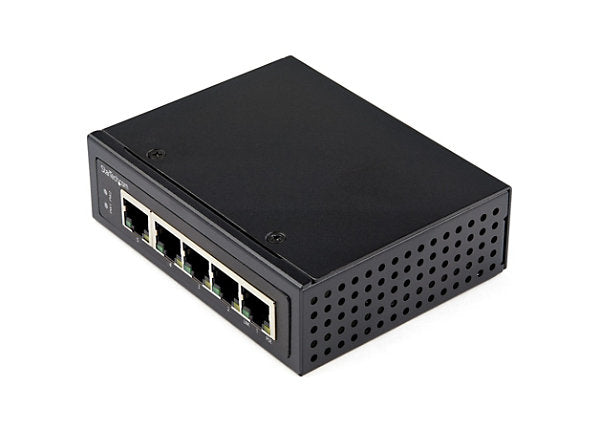 Commutateur industriel StarTech Gigabit PoE+ 5 ports, 30 W, montage DIN