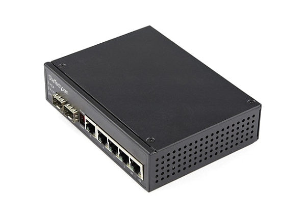 Commutateur Gigabit industriel StarTech IES1G52UPDIN 6 ports avec PoE+ et SFP