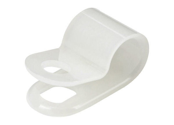 Serre-câbles en nylon StarTech de type R, lot de 100, avec fixation à vis, blanc