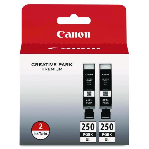 Pack de deux cartouches d'encre noire CANON PGI-250XL, 6432B004