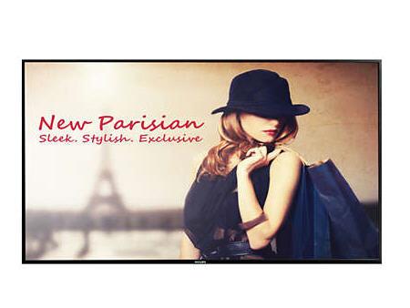 CMS Bundle: 65Inch UHD commercial display with Skykit Standard CMS w/3-yr subscription. Pre-loaded application on Philips 65BDL4150D Android SoC display. Offers vivid visual quality and flexible digital signage capabilities for professional environments.